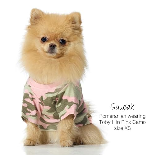 Pet Passion Toby II - The Perfect Tee, 3 Pack Short Sleeve Pet T-Shirt 100% Organic Cotton Tees Clothes for Small, Medium, Large Dogs​​, Pink Camo, XX-Small (4-7 lbs) thumbnail 4