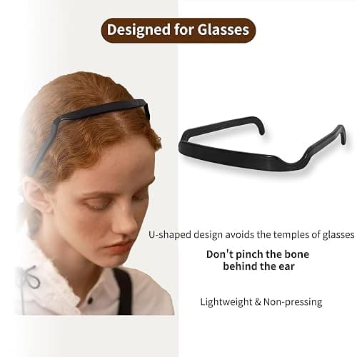 Square Invisible Headband for Curly Thick Hair, Brown and Black, Large, 3 Pack thumbnail 3