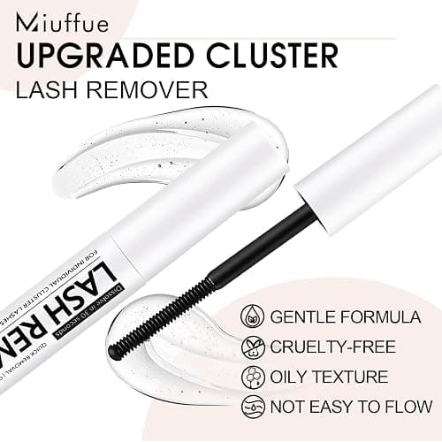 Miuffue Eyelash Glue Remover 5ML Cluster Lash Remover for Individual False Lashes, Bond and Wispys, Gentle Non-irritating Mascara Wand thumbnail 3