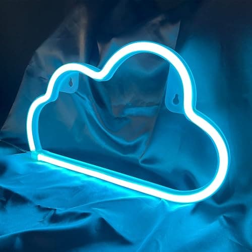 Cloud Neon Sign Blue Cloud Light Sign for Wall Decor,Battery or USB Powered Clouds Shaped LED Sign Decoration Lights for Bedroom Aesthetic Teen Girl Kid Room Christmas Birthday Wedding Party thumbnail 8
