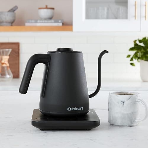 Cuisinart GK-1 Digital Goose Neck Kettle, Precision Gooseneck Spout Designed for Precise Pour Control that Holds 1-Liter, 1200-Watt Allows for Quick Heat Up, Stainless Steel,Black thumbnail 2