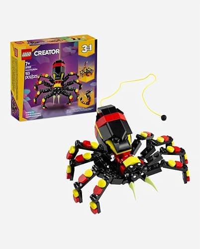 LEGO Creator 3 in 1 Wild Animals Surprising Spider Toy - Building Toy with 3 Build Options, Spider, Scorpion, or Snake - Animal Figures for Kids, Boys & Girls, Ages 7+ - Gift Idea for Birthday - 31159 thumbnail 9