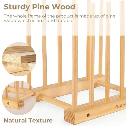 VISWIN Tabletop Art Storage Rack - Wooden Drying & Display Rack with Adjustable Slots for Organizing Canvas, Prints, Artwork, Panels, and Posters - Ideal Art Organizer for Studios & Galleries thumbnail 3