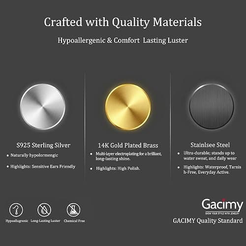 Gacimy Gold Huggie Earrings for Women 14K Real Gold Plated, Small Cubic Zirconia Cartilage Hoop Earrings Cuffs for Women thumbnail 5