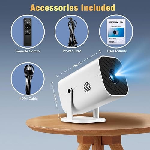 【Built-in APPS & Electric Focusing & 210° Rotation】Mini Projector With Wifi And Bluetooth, 1080P Portable Projector, Movie Projector for Bedroom, Supports Smartphones/TV Stick/iPad/PS5/Laptop/HDMI/USB thumbnail 9