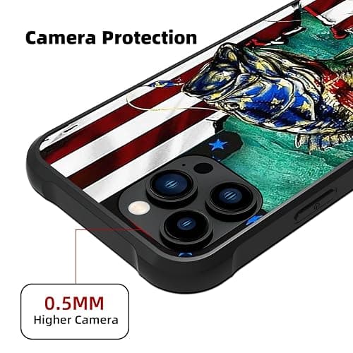 ZHUXUXITT Case for iPhone 13/14 Case,Flag Fishing Case for iPhone 13/14 Design for Men Boys [Anti-Scratch] Non-Slip+Shockproof Rugged TPU Protective Case thumbnail 2