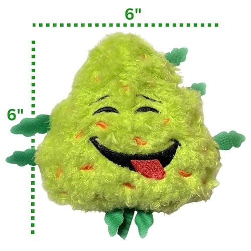 (1 Pack) PAW:20 Bud The Weed Nug plush dog toy w squeaker  thumbnail 7