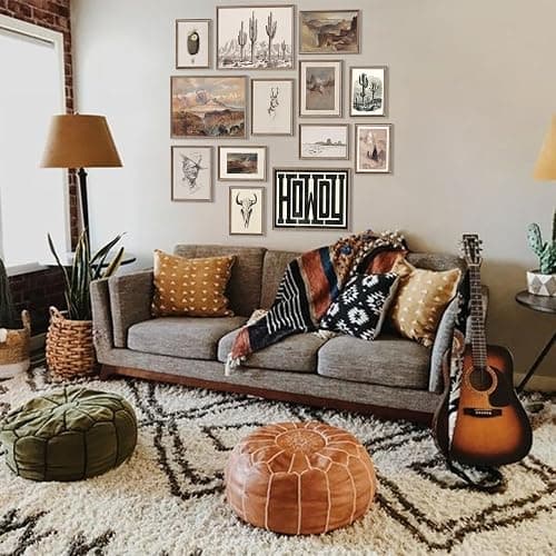 Western Decor Vintage Western Wall Decor,Farmhouse Cowboy Decor Wall Art,Boho Ranch Landscape Art Prints Canyons Cacti Desert Southwestern Wall Decor Aesthetic Pictures,Rustic Southwestern Artwork Prints for Room Bedroom Bathroom Decoration,Unframed thumbnail 5