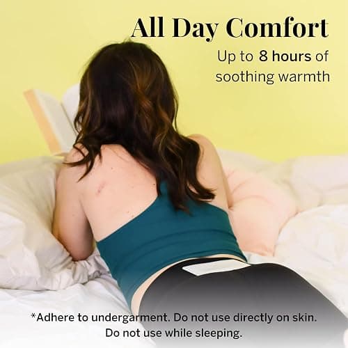Pixie Period Cramps Menstrual Pain Relief Heat Patches - Lower Abdominal & Back Ache Therapy - Natural Alternative to Lidocaine ICY Hot - Up to 8 Hours - 3 Count Discreet Disposable Heat Pads thumbnail 3