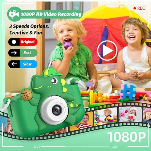 Kids Camera Toy, masterbee Dinosaur Toys Camera for Kid Age 3-12, Christmas/Birthday Gifts for Boys and Girls, 1080P HD Kids Digital Camera, Children Camera Gift for 3 4 5 6 7 8 9 10 11 12 Year Old thumbnail 4