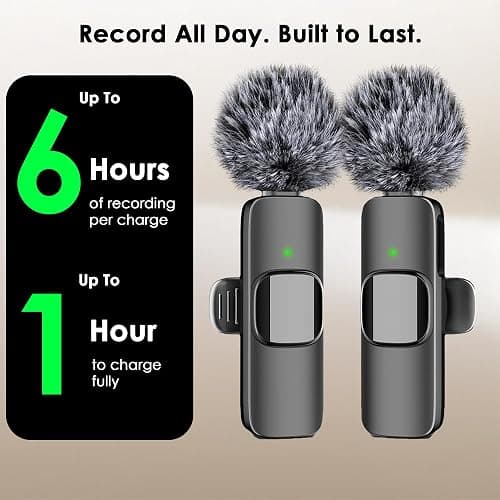 Mini Mic Pro (Newest Model) - Original Wireless Microphone for iPhone, iPad, Android, Lavalier Microphone for Video Recording - iPhone Mic Crystal Clear Recording with USB-C for Podcast Microphone - Black thumbnail 4
