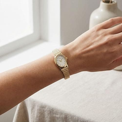 Timex Women's Cavatina Watch - TPearl Dial Gold-Tone Case thumbnail 7