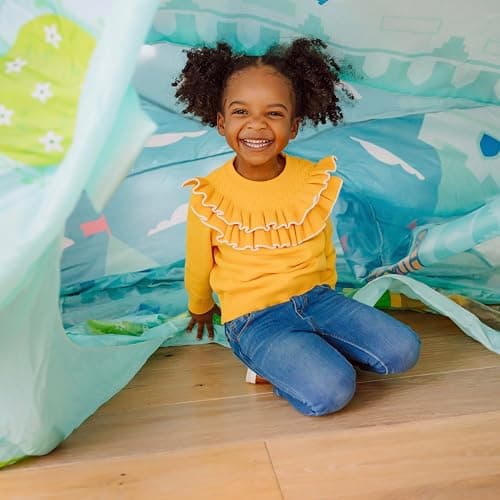 Chuckle & Roar Inflatable Air Castle Play Tent – 4.5 Ft Tall Indoor Inflatable Castle, No Poles Needed, Inflates with Box Fan (Not Included) – Pretend Play Fort for Kids Ages 3+ thumbnail 7