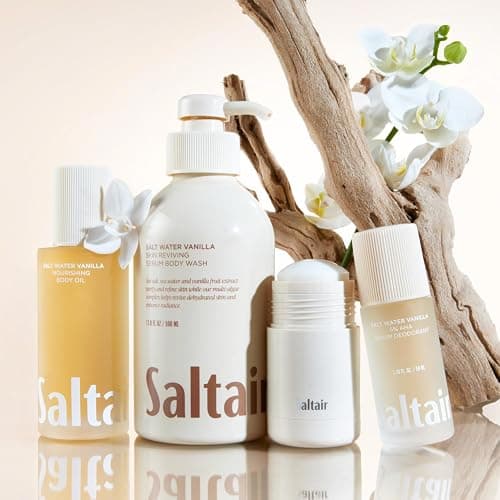 Saltair Body Wash, Salt Water Vanilla 2-Pack. Moisturizing Body Cleanser with Monoi Oil and Cupuacu Butter. Luxury Shower Gel for Women and Men. Vegan, Cruelty-Free, Paraben-Free. 2x 17oz Pump Bottles thumbnail 6