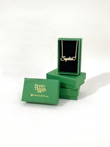 UMAGICBOX Custom Name Necklace - 925 Sterling Silver & 316 Stainless Steel, 14 Fonts & Multi-Language Options, 4 Colors, 5 Chain Styles, Personalized Gift with Premium Box thumbnail 6