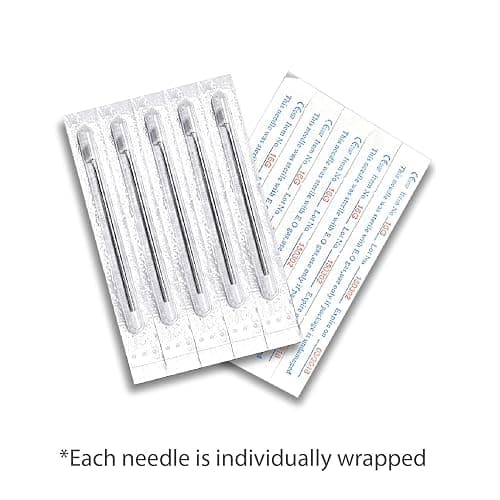 BodyJ4You 10PC Piercing Needles 18G - Sterile Disposable Sharp Surgical Stainless Steel - Nose Septum Ear Tragus Helix Labret Nipple Lip Navel thumbnail 3
