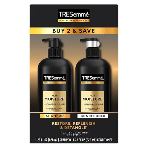 TRESemmé Rich Moisture Shampoo and Conditioner 2 Count Rich Moisture for Dry Hair Formulated With Vitamin E and Biotin 28 oz thumbnail 2