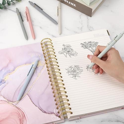 Ddaowanx Gel Pens, 6 Pcs 0.5mm Quick Dry Black Ink Pens Fine Point Smooth Writing Pens, Cute Office School Supplies Gifts for Women thumbnail 9