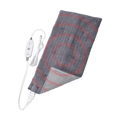 Calming Heat Massaging Weighted Heating Pad by Sharper Image- Electric Heating Pad with Massaging Vibrations, Auto-Off,12 Settings- 3 Heat, 9 Massage- 27 Relaxing Combinations, 12” x 24”, 4lbs thumbnail 6