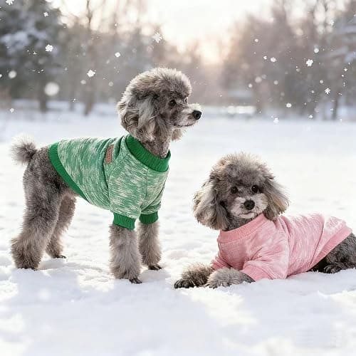 3 Pack Christmas Dog Sweaters for Small Dogs - Warm Fleece Unisex Puppy Sweater Outfit, Cute Cozy Thermal Winter Clothes for Small Breed Puppies & Cats thumbnail 6