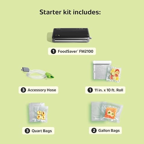 FoodSaver Vacuum Sealer Machine, Automatic Bag Detection, Sous Vide Friendly, with sealer bags, roll, handheld vacuum sealer, black thumbnail 6