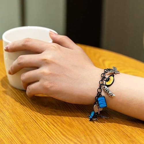 Seekora Avatar Charm Bracelet for Teens and Women, Fantasy-Inspired Jewelry with Enamel Charms, Adjustable Chain, Collectible Wrist Accessory thumbnail 3