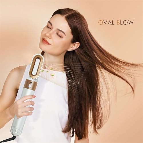 Hair Dryer Brush 5 in 1, Negative Ion Blow Dryer Brush Set, 110,000 RPM High - Speed Hot Air Brush Air Styler Curling Wrap Air Curler,Curling Iron Hair Styling Tools for Straight Curl Drying Smoothing thumbnail 4