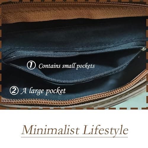 Retro Shoulder Bag for Women, Leather Small Tote Handbag Hobo Cute Clutch Shoulder Purse, Vantage Design thumbnail 3