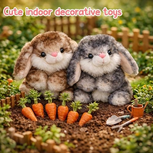 Mushymallow Sitting Bunny Stuffed Animal Soft Rabbit Plush Toy, Blue | 6" Adorable Plush Toy Pocket-Sized Stuffed Bunny for Boys Girls Kids Adults Desk Decor Birthday Christmas Gift thumbnail 6