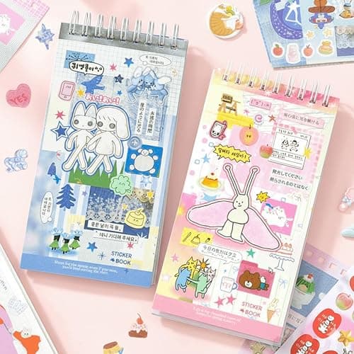 40 Sheets Japanese Sticker Book – Junk Journal Supplies & Scrapbooking Embellishments | Kawaii Sticker Book for Planners, Junk Journals, Vision Board Supplies,Scrapbooks –Prayer Board Supplies - Image 1