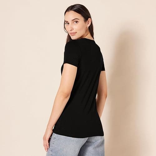 Amazon Essentials Women's Regular-Fit Short-Sleeve T-Shirt (Crewneck and V-Neck Options), Multipacks thumbnail 4