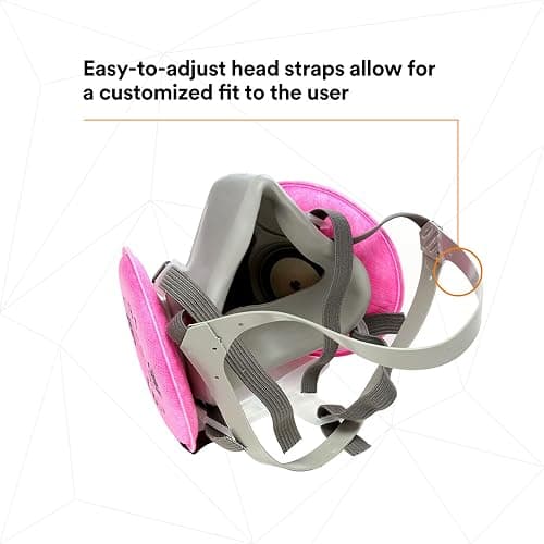 3M Half Facepiece Reusable Respirator Assembly Kit 6191, Size Small, P100, Lightweight, Comfortable, Easy to Adjust, Includes 2091 Particulate Filter, Welding, Soldering, Asbestos thumbnail 10