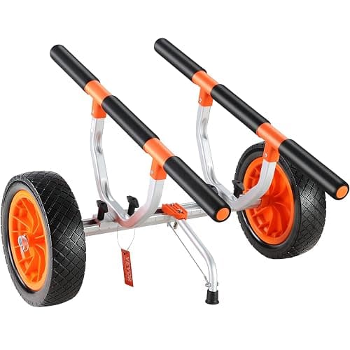 VEVOR Kayak Cart, Heavy Duty 450 LBS Load Capacity Kayak Trailer, Detachable Canoe Trolley Cart with Adjustable Width & Nonslip Support Foot, 12'' Solid Tires for Kayaks Canoes Float Mats Paddleboards thumbnail 10