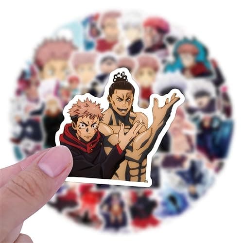 Jujutsu Kaisen Stickers for Kids,55PCS Jujutsu Kaisen Stickers,Hot Cartoon Anime Vinyl Sticker for Water Bottle Laptop Phone Scrapbooking Journaling for Adults Teens for Party Supply Favor Decor thumbnail 7