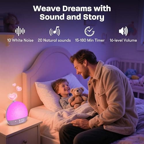 Wake Up Light Sunrise Alarm Clock, White Noise Sound Machine with 30 Soothing Sounds, Dimmable Night Lights, Sleep Aid, Snooze, Timer, Loud Alarm Clock for Heavy Sleepers Adults Kids, Ideal for Gift thumbnail 4