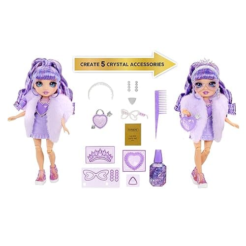 Rainbow High Creative Crystals Violet - Purple 11” Fashion Doll with Crystal Accessory Make It Kit, Ring for You, DIY, Crafts, Resin Play, Kids Gift 8+ thumbnail 3