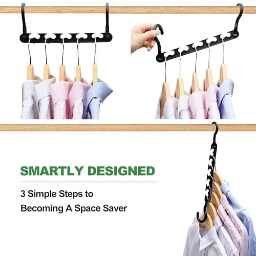 8-Pack-Closet-Organizers-and-Storage,Sturdy Organization-and-Storage-Hangers-Space-Saving for Wardrobe,Dorm-Room-Essentials for College Students Girls Smart Clothes Hanger Apartment Essentials thumbnail 7
