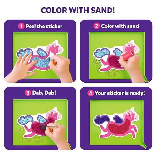 Skillmatics Sand Art Activity - Mess-Controlled DIY Unicorn & Princess Craft Kit with 50+ Colorful Stickers, Creative & Fun Hands-On Activity, Christmas Gifts for Ages 4, 5, 6, 7, 8, 9, 10 thumbnail 2