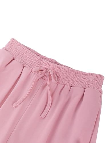 Ecolala Girls Wide Straight Leg Loose Sweatpants Elastic Waist Drawstring Jogger Pants thumbnail 3