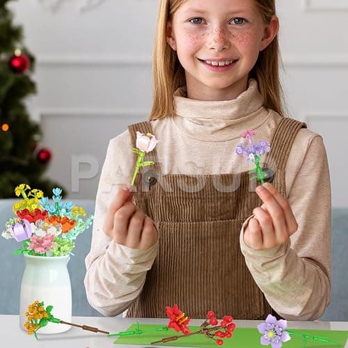 Christmas Advent Calendar 2025, Flower Building Blocks, 24 Days Countdown Calendar Toys, Building Brick Toys Party Favors, Xmas Gifts thumbnail 2