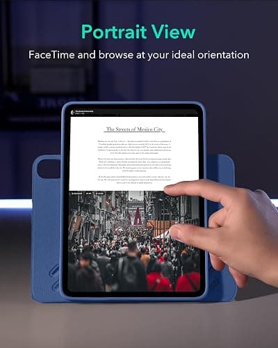 ESR for iPad Air 13 Inch Case (2025/2024) M3/M2, Removable Magnetic Cover, Adjustable Portrait/Landscape Stand with Raised Screen View, 9 Standing Angles, Shift Series, Blue thumbnail 6
