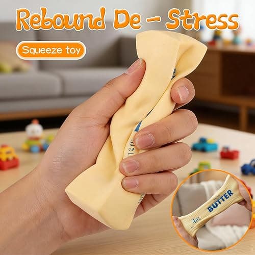 Butter Stick Slow Rising Squishy Toy, 2026 New Soft Realistic Butter Squeeze Ball, Slow Rebound Stress Relief Fidget Toys (1 Pcs) thumbnail 2