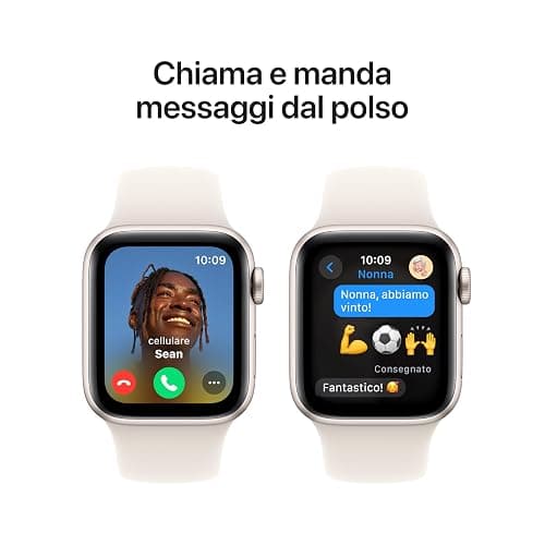 Apple Watch SE (2ª gen.) GPS 40 mm Smartwatch con cassa in alluminio Galassia e Cinturino Sport Galassia - M/L. Tracker per il fitness e il sonno, app Battito, Rilevamento incidenti, display Retina thumbnail 4