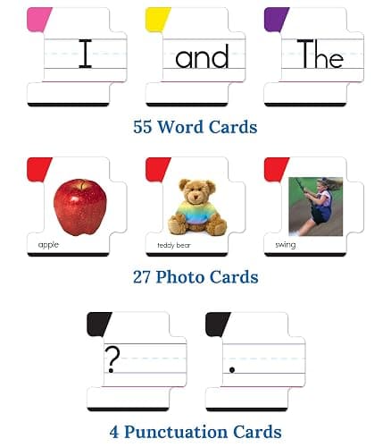 Key Education Sentence Building Game, Phonics Puzzles for Kids Ages 6-8, Learn to Read Parts of Speech, Sight Words, and More, Speech Therapy Materials for Kindergarten, 1st Grade, and Up thumbnail 3