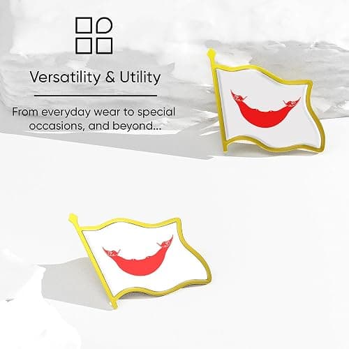 Easter Island (Rapa Nui) Flag Lapel Pin - Enamel Metal National Badge | World Travel Souvenir Gift for Men Women | Country Flag Patriotic Brooch Bulk Pack of Pins for Hat, Tie, Clothes, Backpack (1pc) thumbnail 5