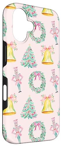 Preppy Pink Christmas Nutcracker Print Case for iPhone 16 thumbnail 3