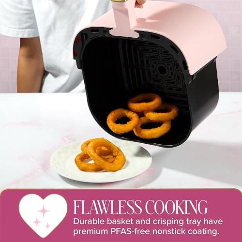 Paris Hilton Air Fryer, Large 6-Quart Capacity, Nonstick Made without PFAS, Touchscreen Display, 8-in-1 (Air Fry, Roast, Broil, Bake, Reheat, Keep Warm, Pizza, Dehydrate), Dishwasher Safe, Pink thumbnail 5