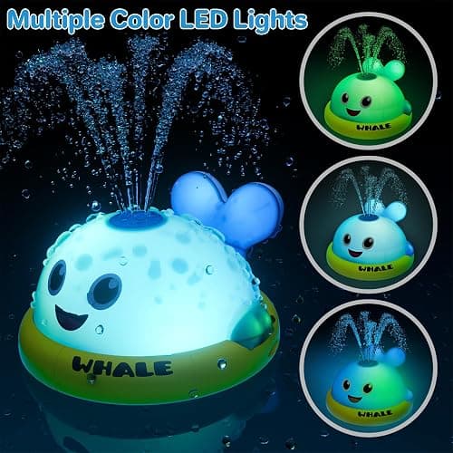 Baby Light Up Bath Toys: Toddler Bath Toy for 1 2 Year Old - Bath Toys for Babies 6-12 Months with Colorful Lights - Baby Boy girl Gifts Kids Toys Age 1-3 thumbnail 4