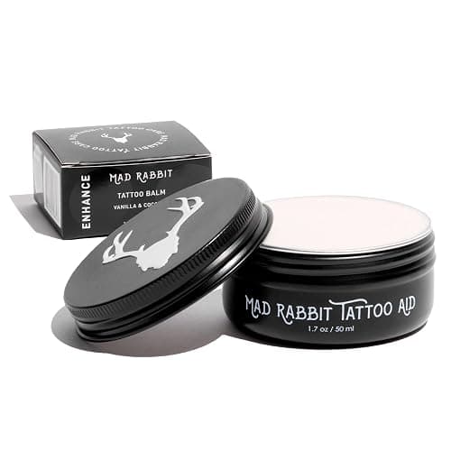 Mad Rabbit Tattoo Balm & Aftercare Cream- Color Enhancement that Revives Old Tattoos, Hydrates New Tattoos, Made With Clean Ingredients + Petroleum Free, Daily Tattoo Lotion Moisturizer & Brightener - Image 1