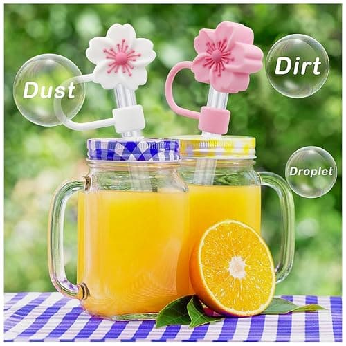 Straw Cover Cap for Stanley Cup,Silicone Straw Topper 10 mm 0.4 in Reusable Straw Tips Lids,Straw Tip Covers for Stanley Cups Accessories thumbnail 3
